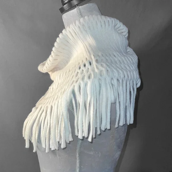 Cream Open Weave Infinity Scarf - Picture 3 of 6